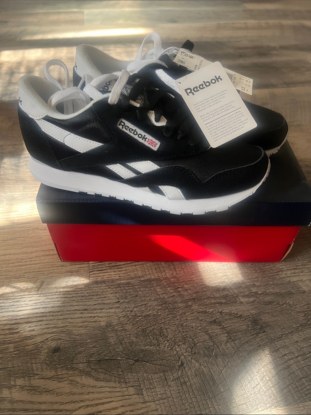 Reebok Classic Black White Athletic Sneakers